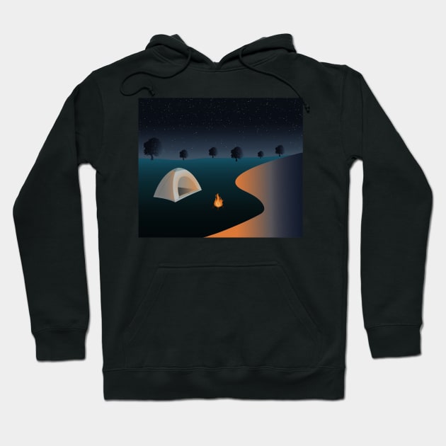 Camping under the stars Hoodie by BeCreativeArts